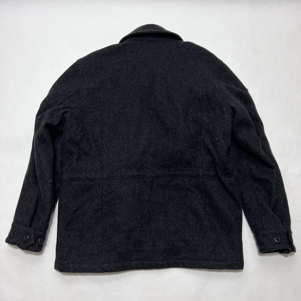 Old Navy Wool Field Coat 7 Pocket Black Small - Picture 3 of 13